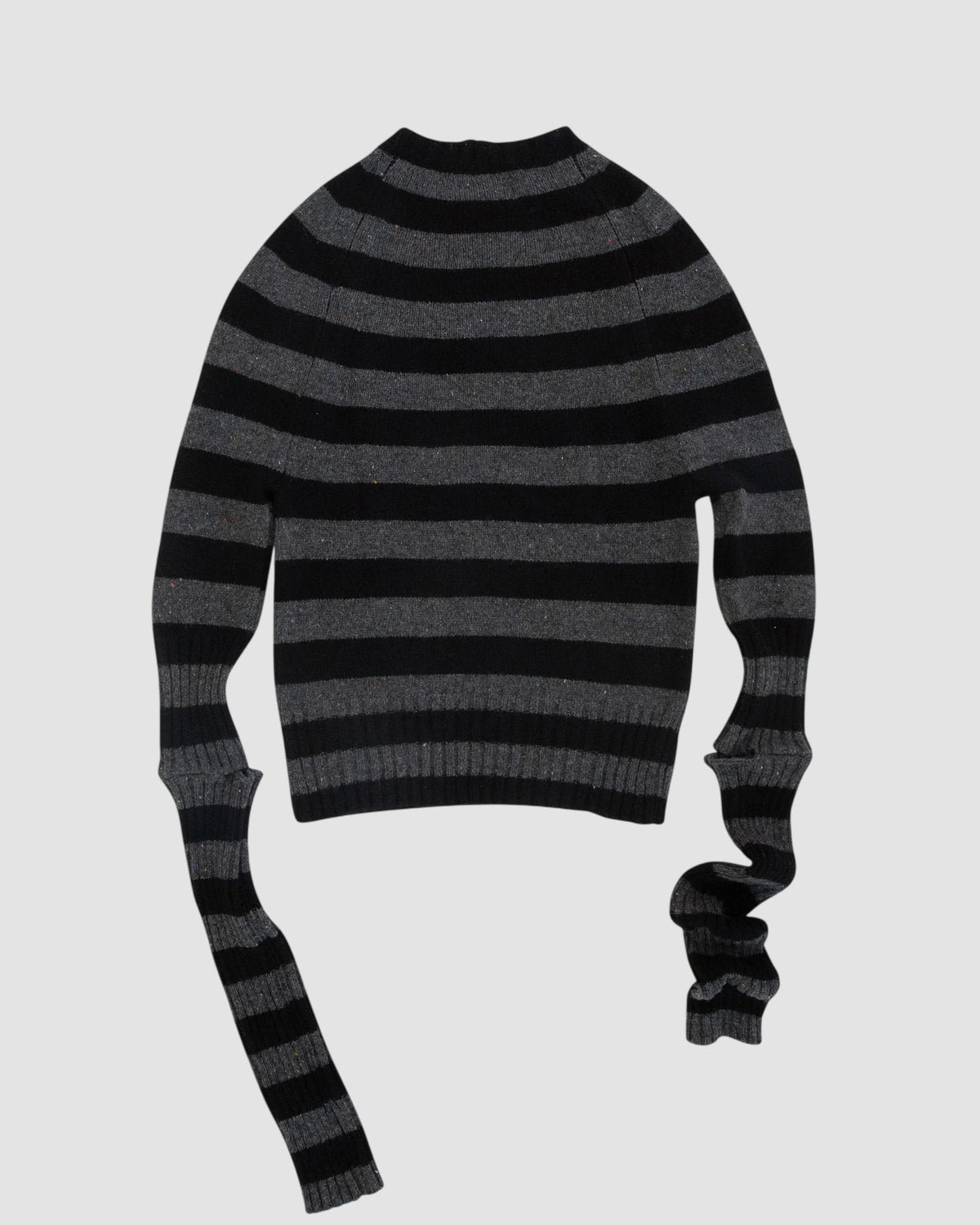 skinny striped sweater   la fetiche   black grey 3