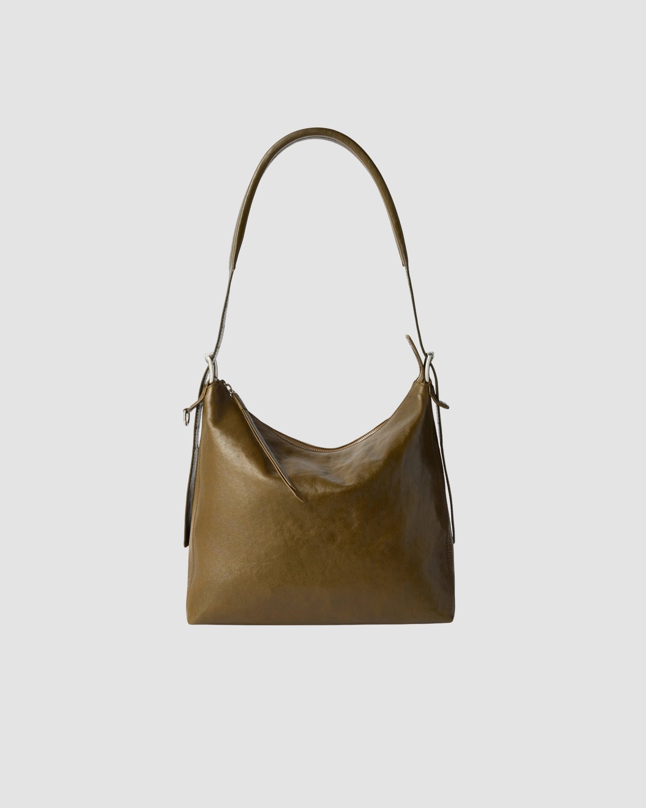 small belted hobo bag   lemaire   dark bronze 1