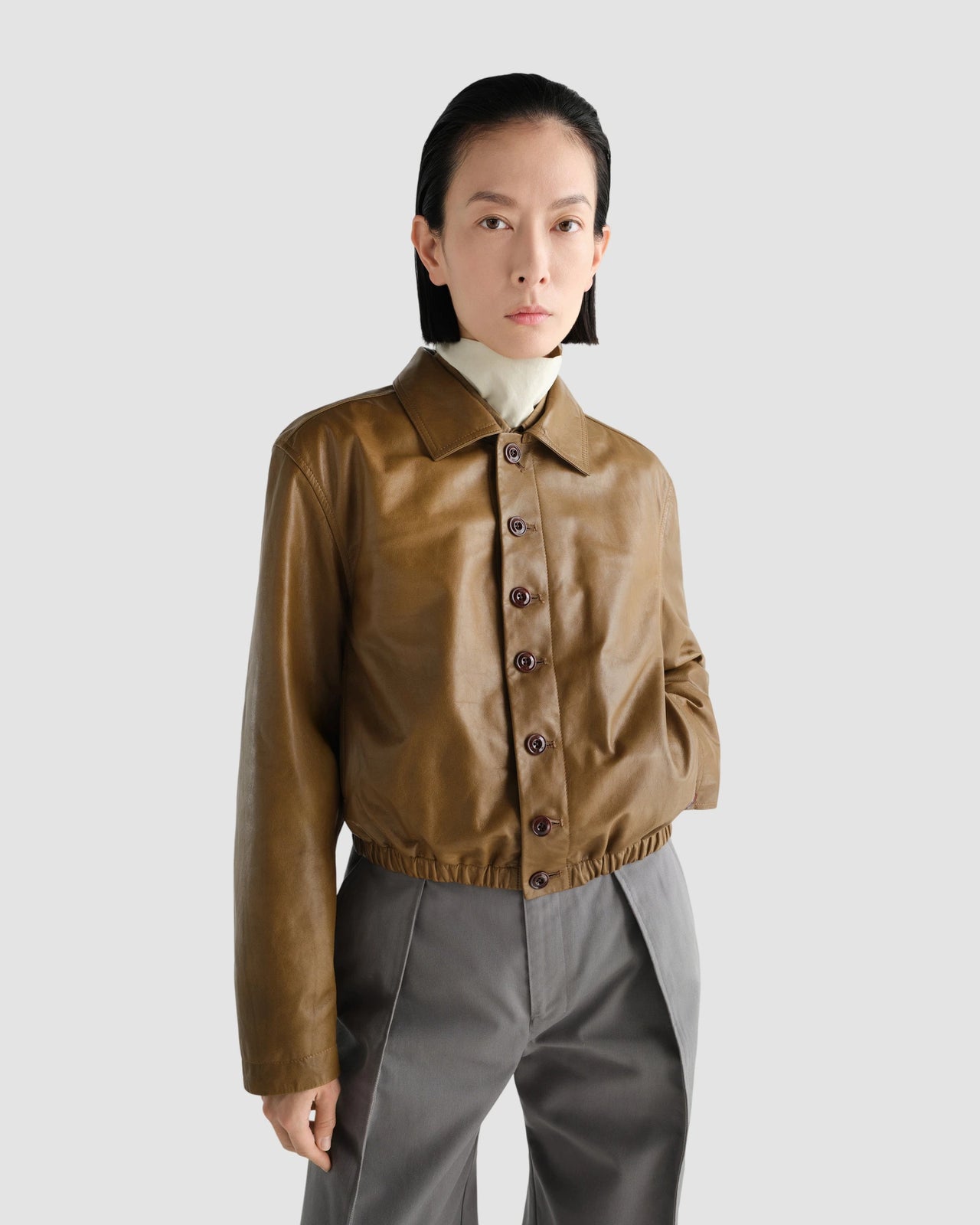 soft leather blouson   lemaire   ochre 2