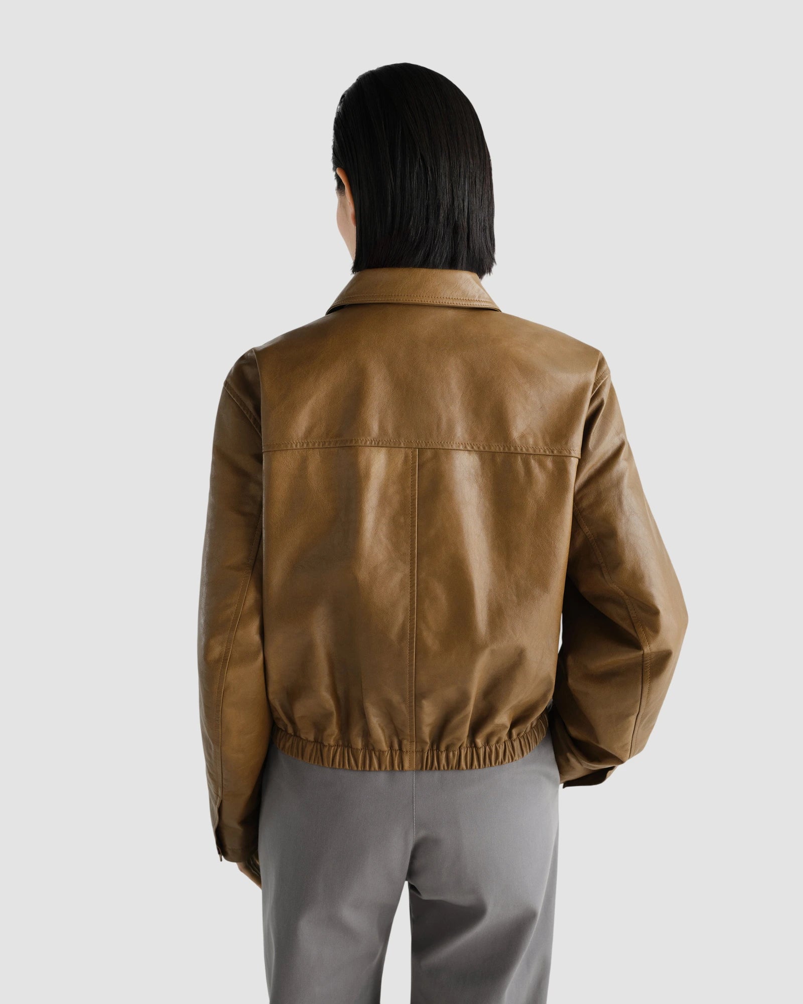 soft leather blouson   lemaire   ochre 4