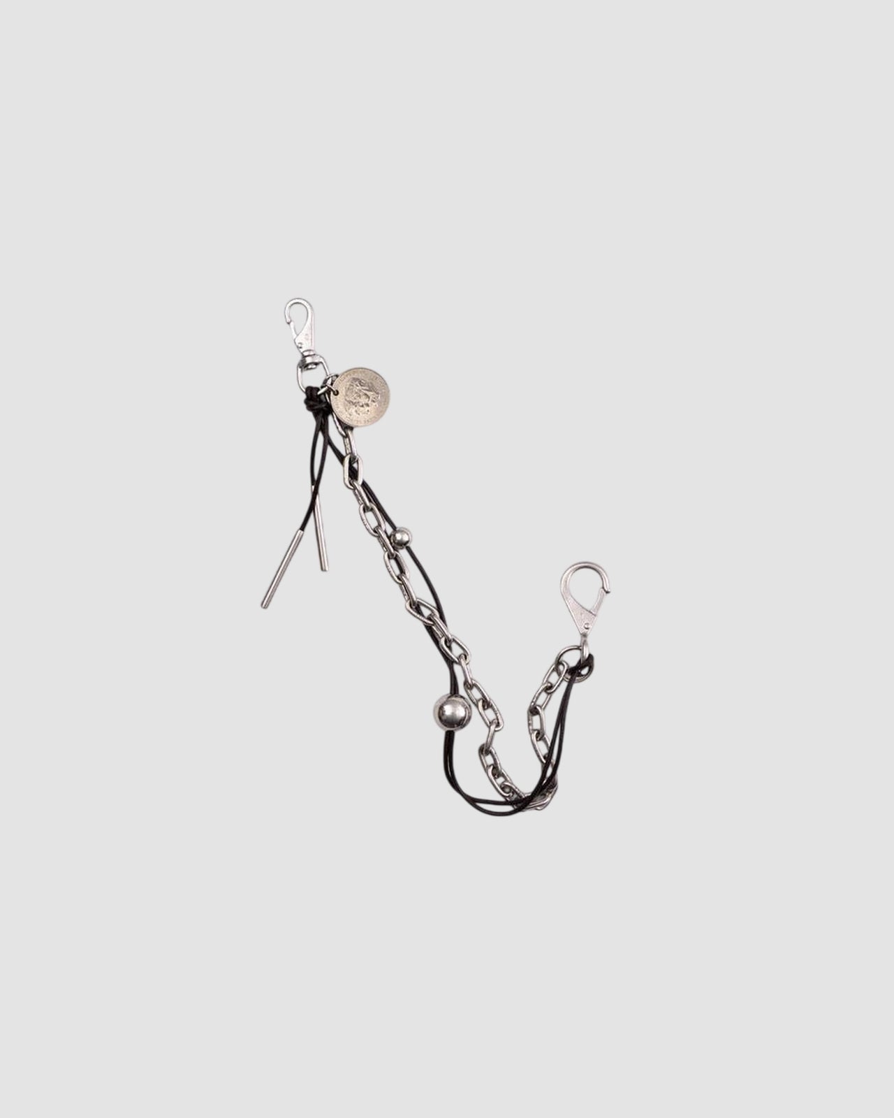 souvenir wallet chain   six 95   banister brown steel 1