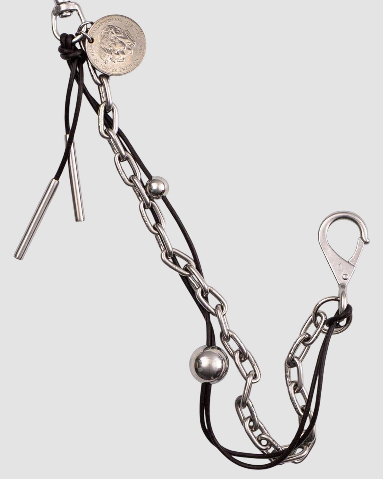 souvenir wallet chain   six 95   banister brown steel 3