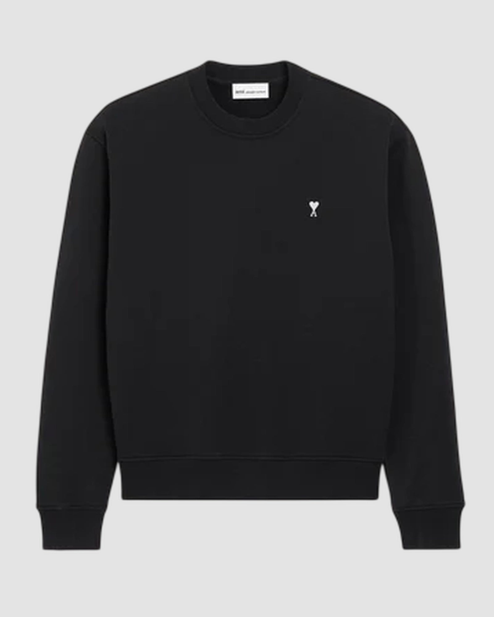 sweatshirt with contrasted ami de coeur   black white cream 1