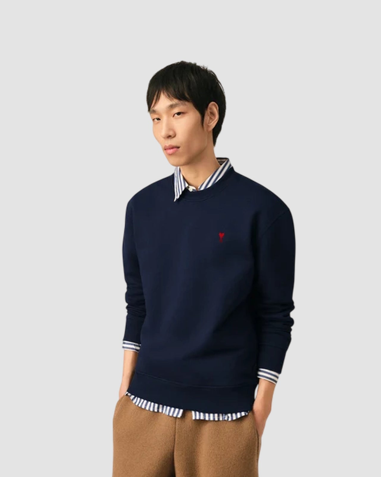 sweatshirt with red ami de coeur   night blue 2