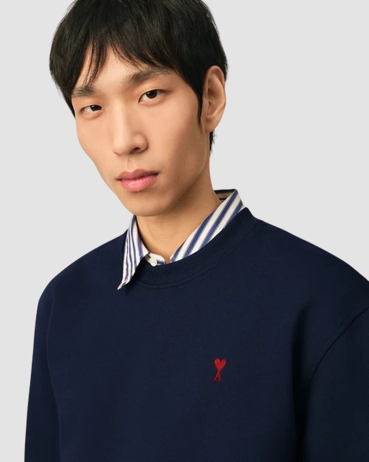 sweatshirt with red ami de coeur   night blue 4