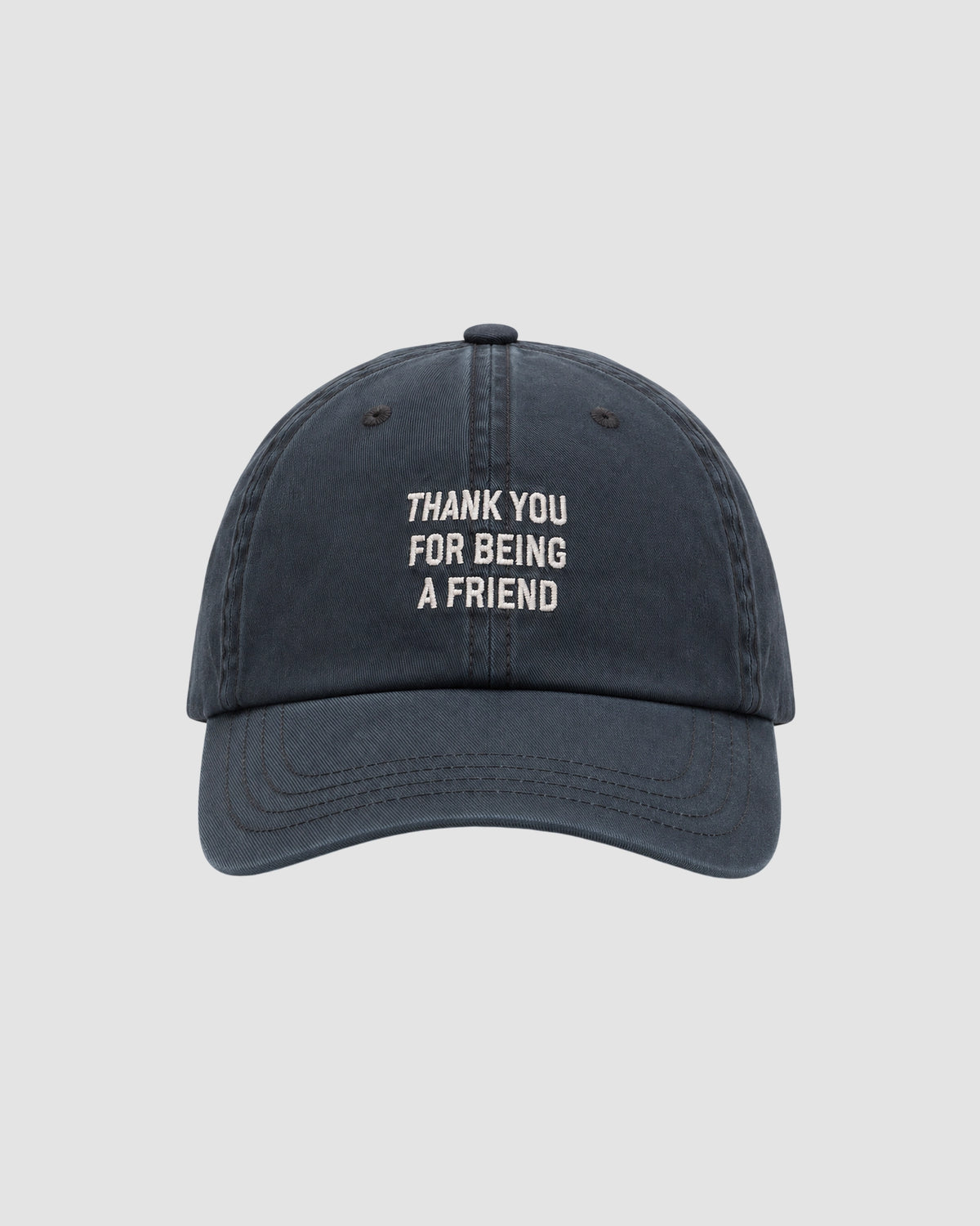thanks for being a friend embroidery cap   ami   black washed 1