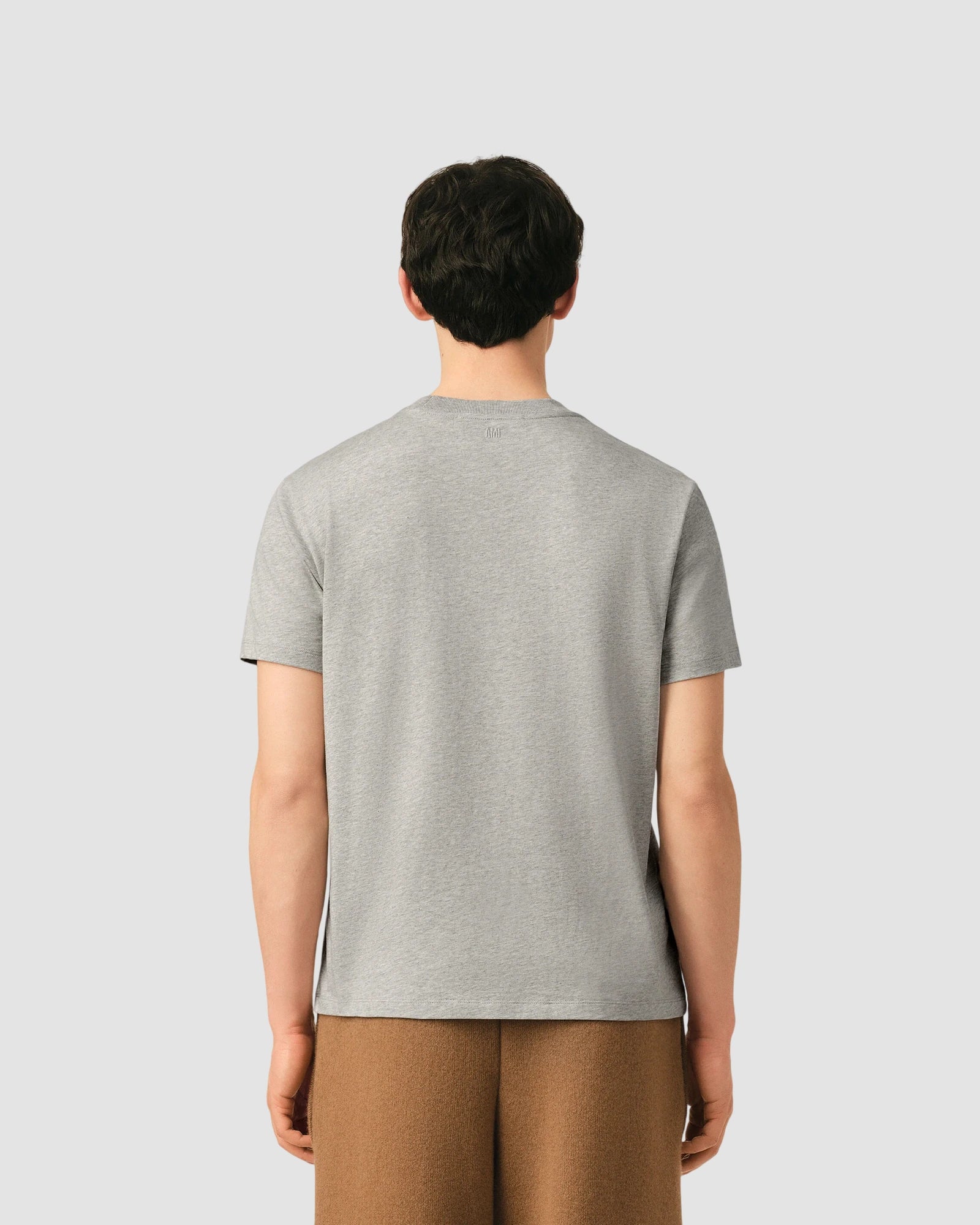 tshirt with contrasted ami de coeur   heather ash grey 4