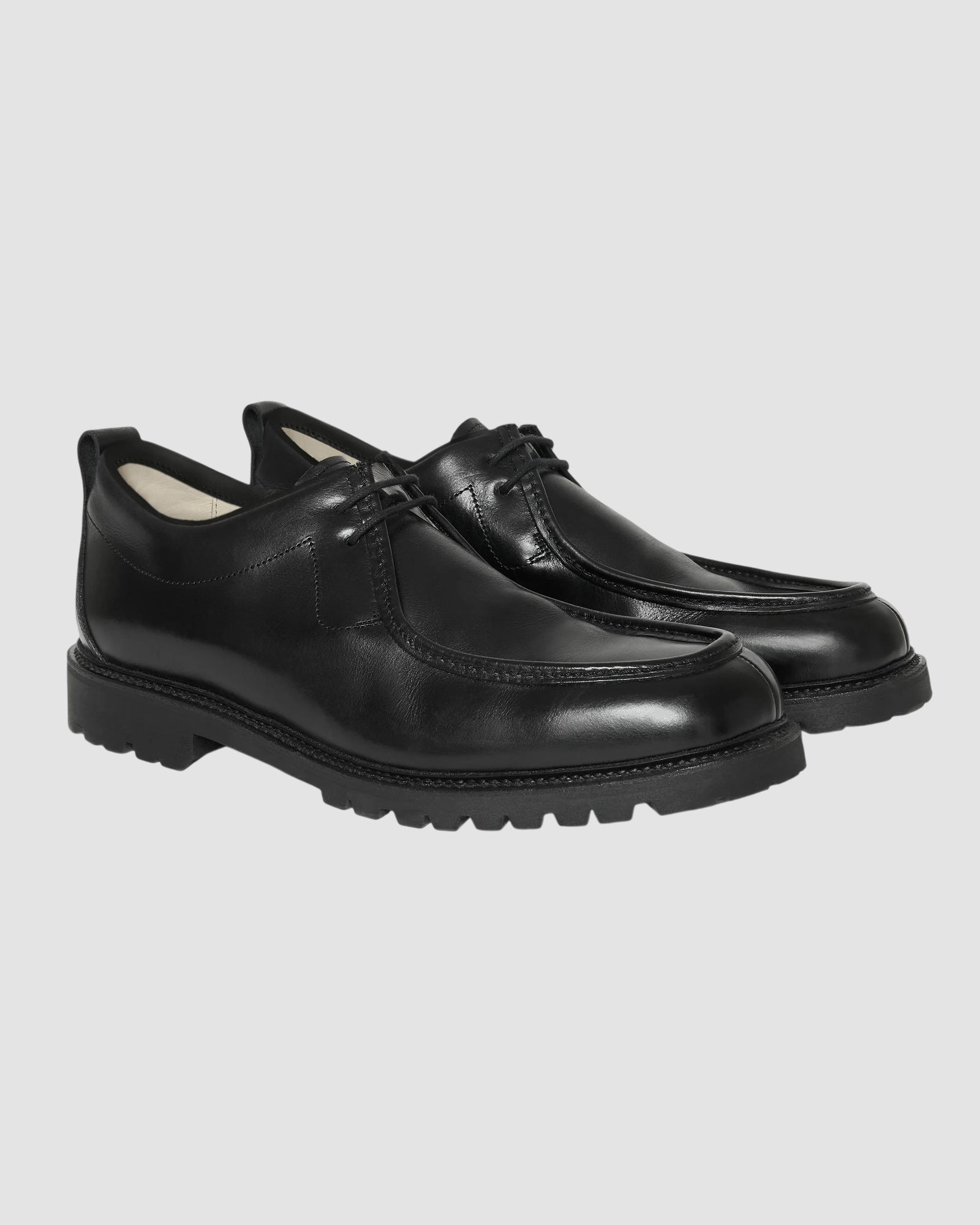 tyrolean vintage black leather   derby piping   rier   black 2