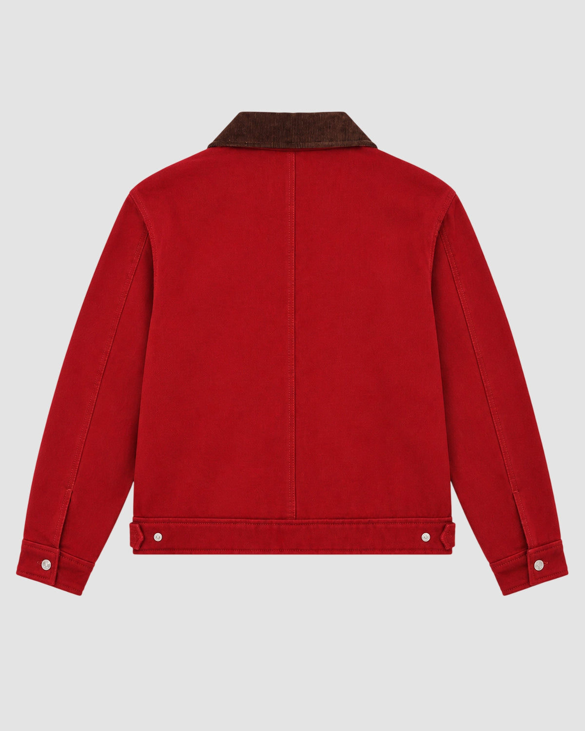 zipped ami de coeur jacket with velvet collar   ruby red 2