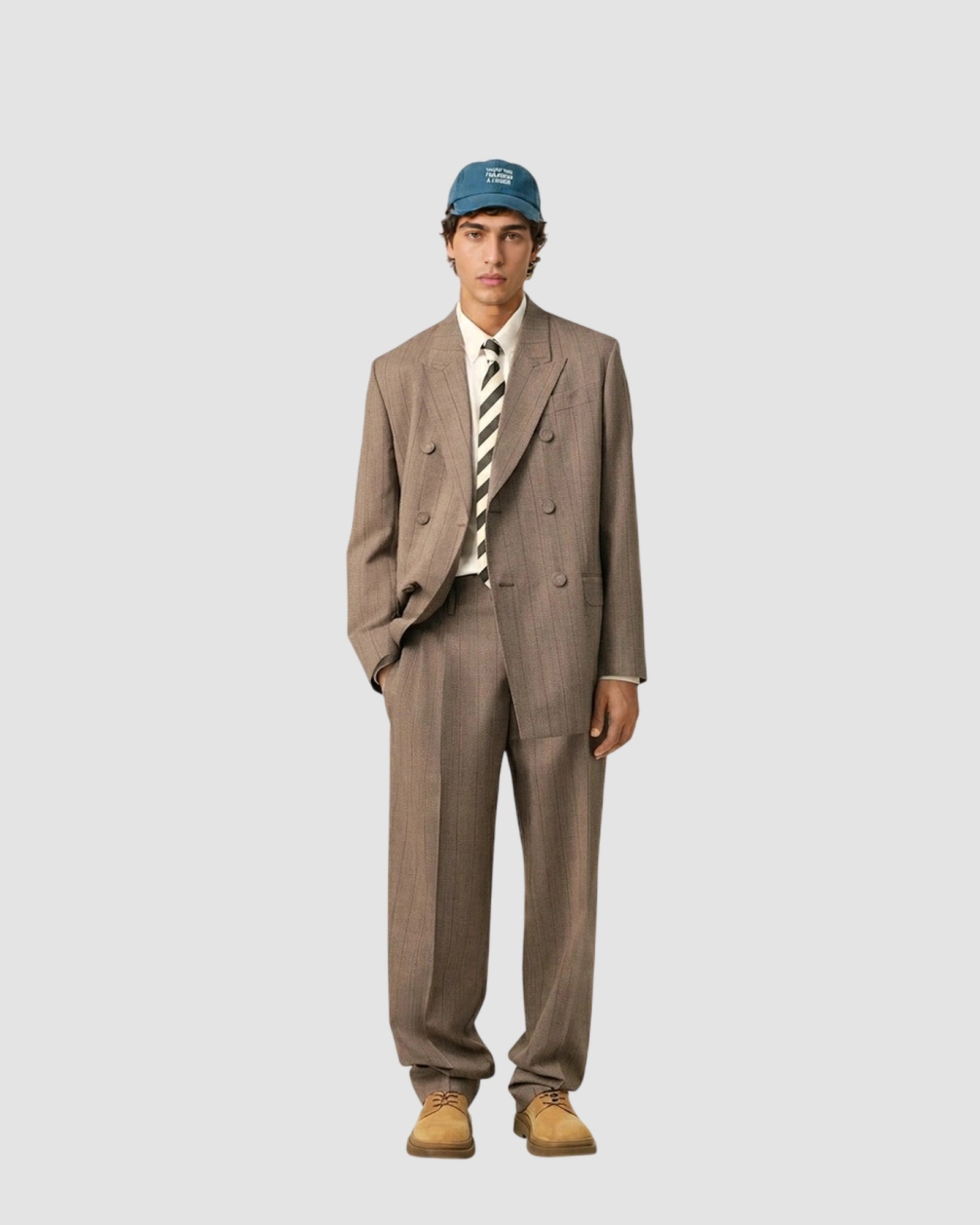 zuit trousers with 2 pleats   ami   choco brown ruby red 2