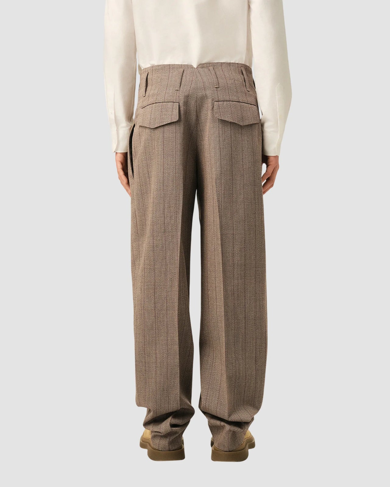 zuit trousers with 2 pleats   ami   choco brown ruby red 4